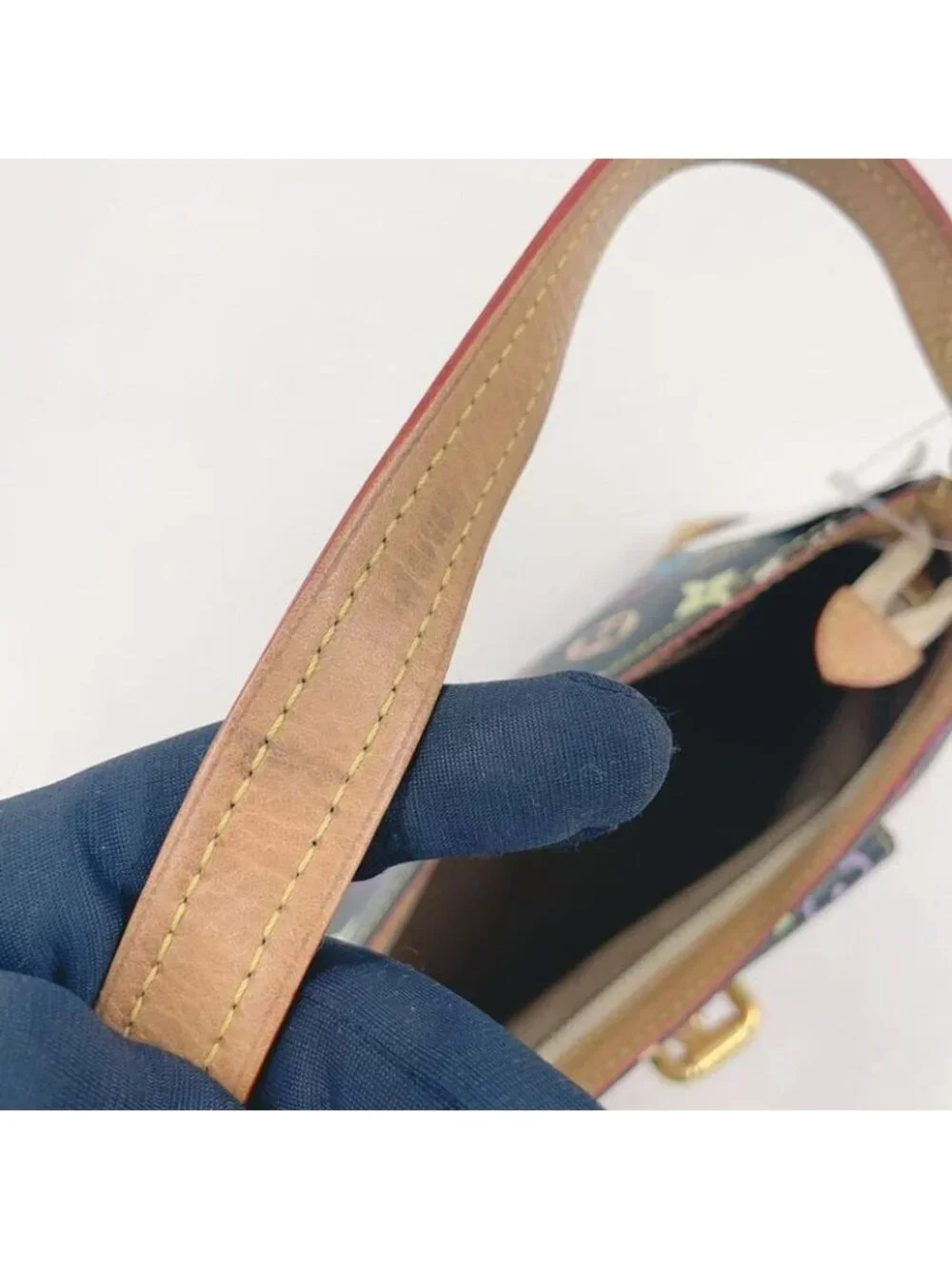 ★SOLD★ Louis Vuitton Eliza Monogram Multicolor Noir Leather Black Shoulder Bag - Picture 13 of 15